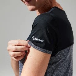 Berghaus Women's Voyager Tech Tee Short Sleeve Crew - Dark Grey / Black Online