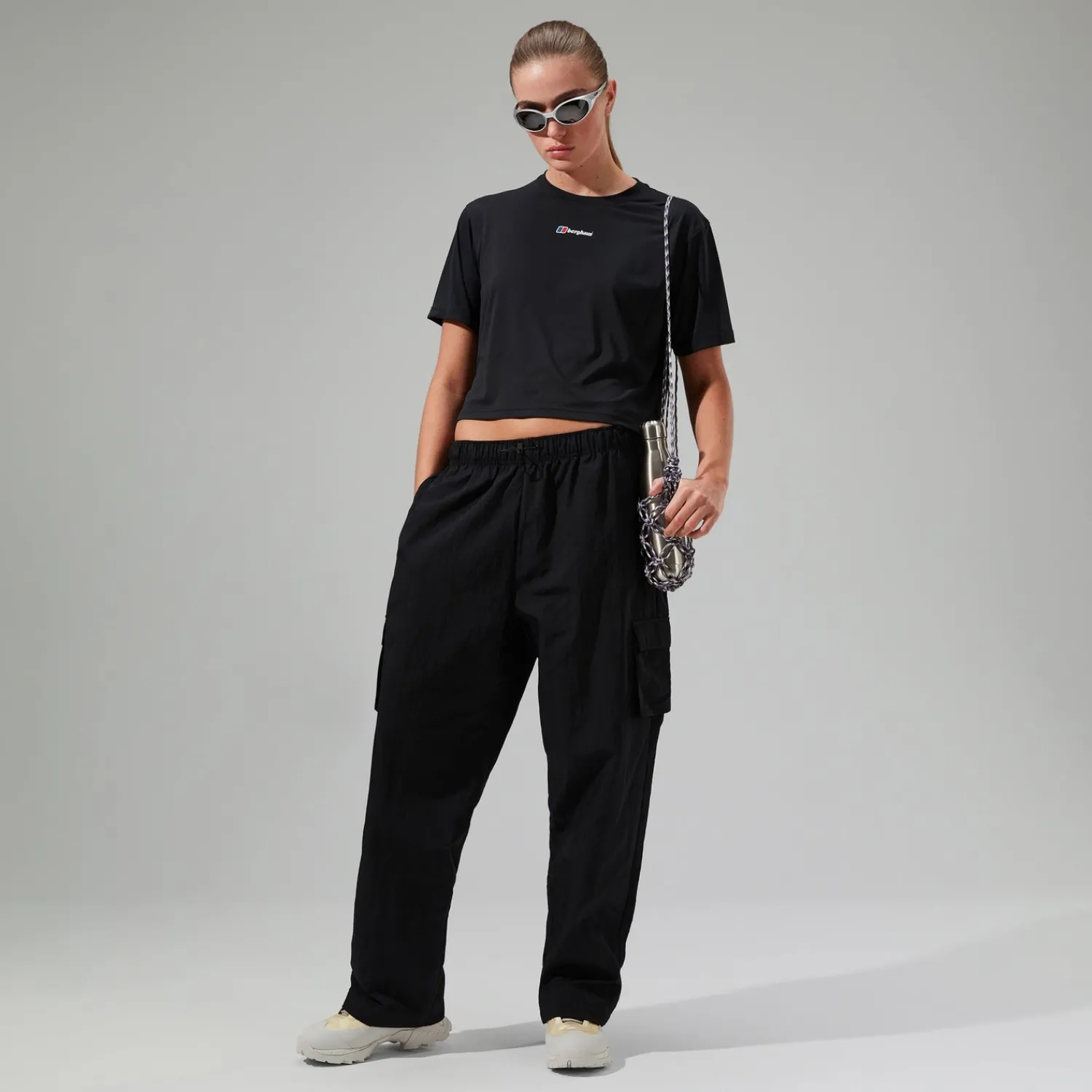 Berghaus Women's Wayside Boxy Short Sleeve Tech Tee Black Fashion