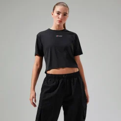 Berghaus Women's Wayside Boxy Short Sleeve Tech Tee Black Fashion
