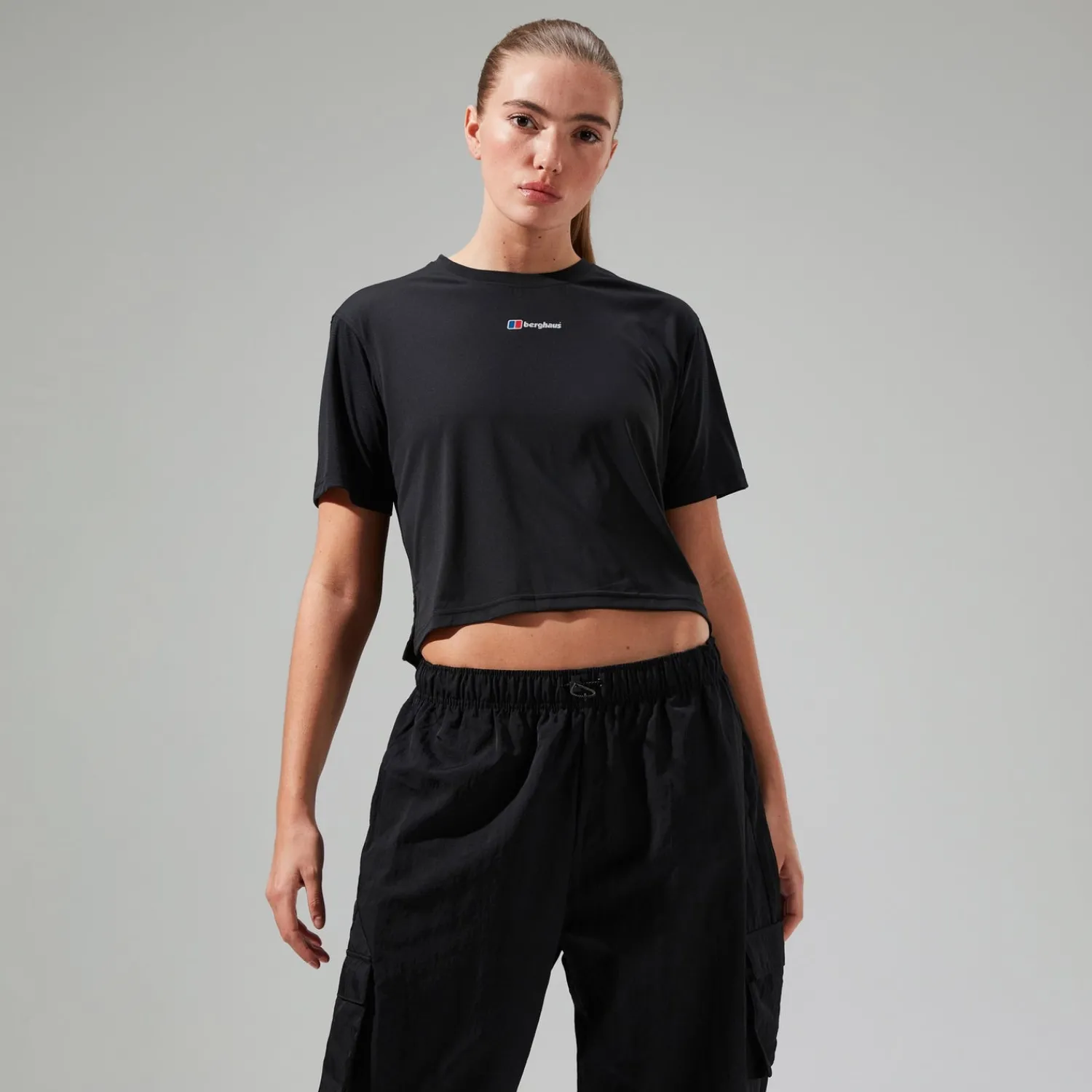 Berghaus Women's Wayside Boxy Short Sleeve Tech Tee Black Fashion
