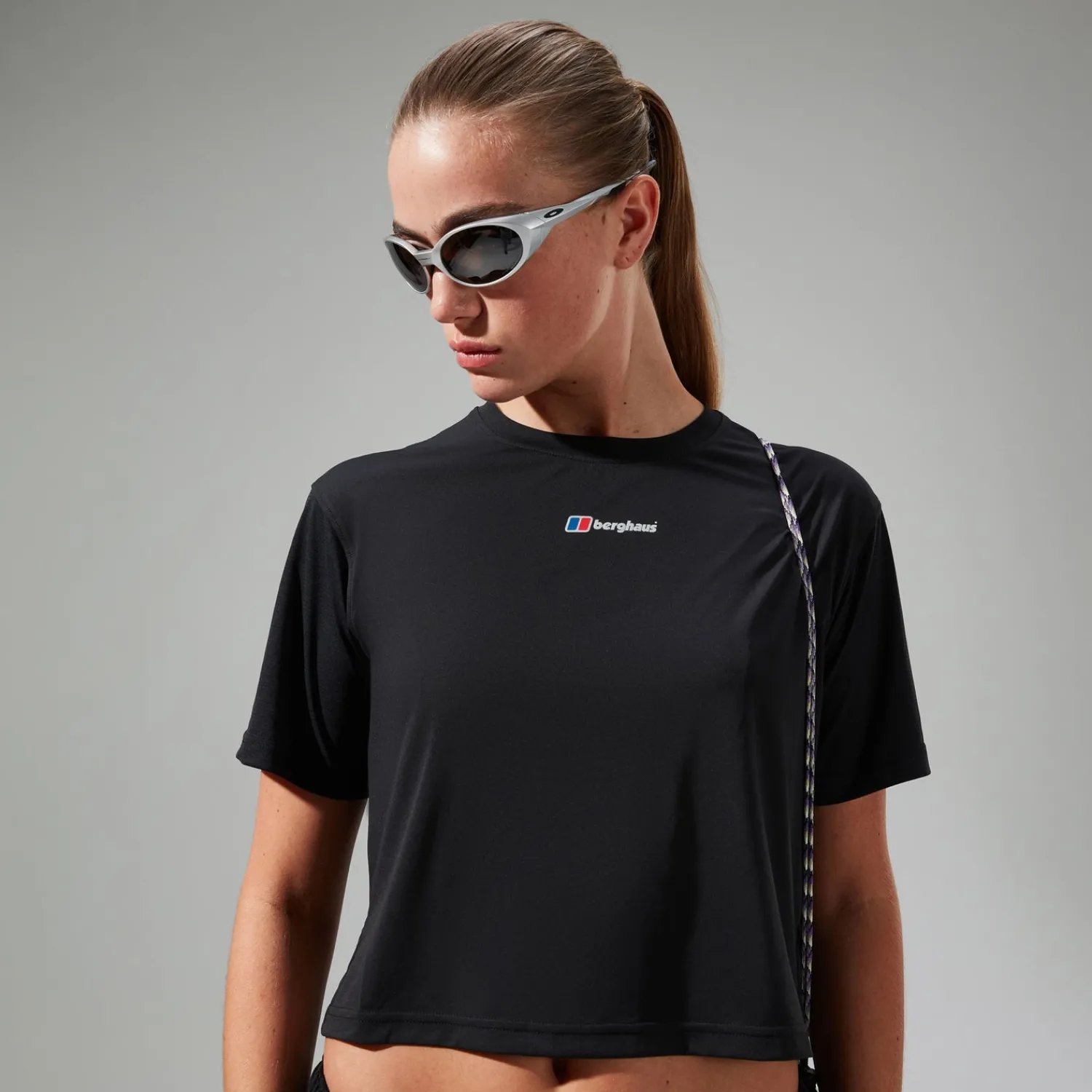 Berghaus Women's Wayside Boxy Short Sleeve Tech Tee Black Fashion