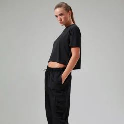 Berghaus Women's Wayside Boxy Short Sleeve Tech Tee Black Fashion