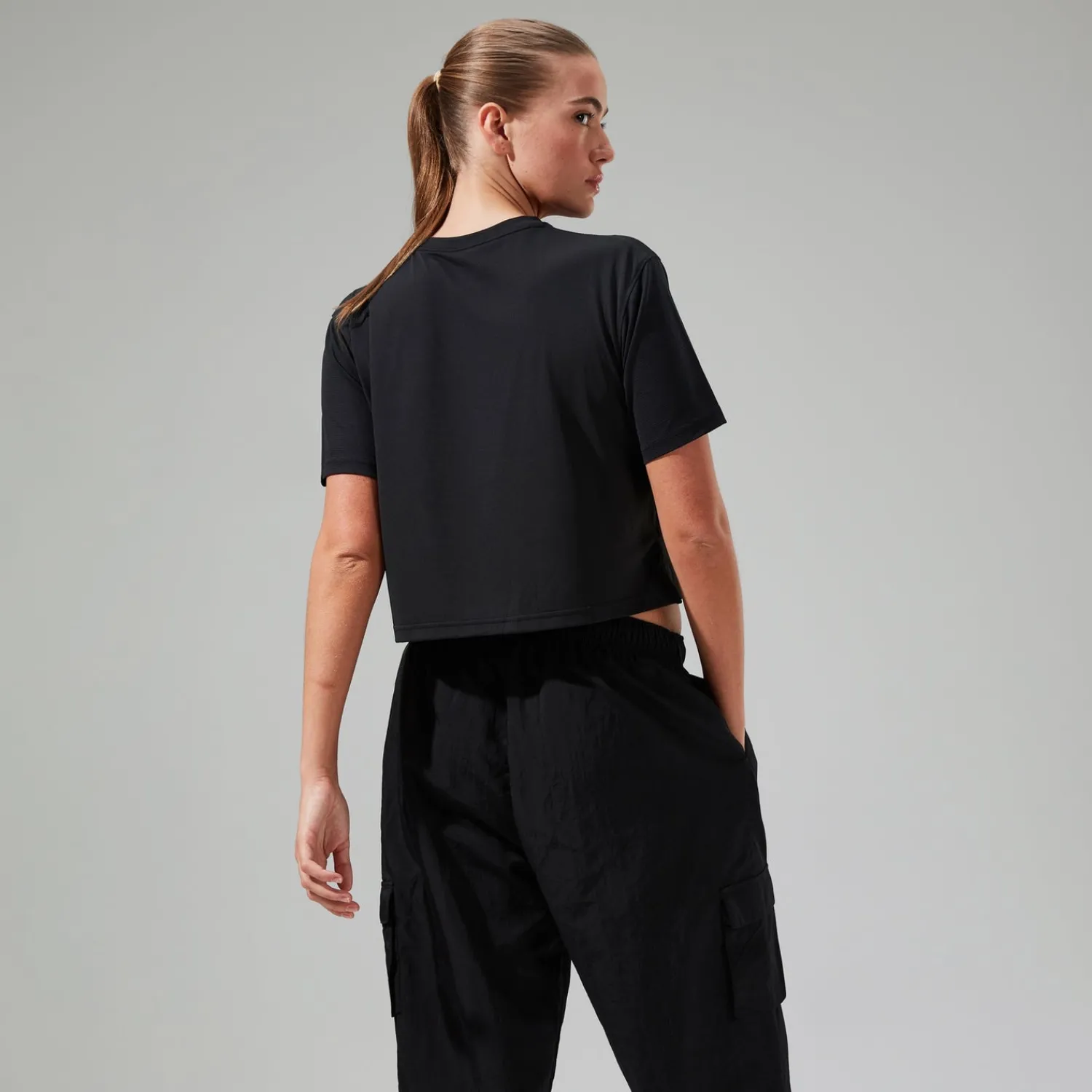 Berghaus Women's Wayside Boxy Short Sleeve Tech Tee Black Fashion